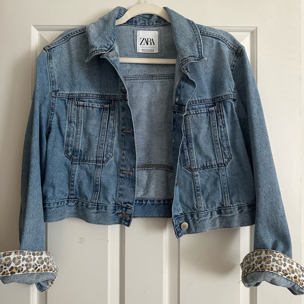 Zara Cropped Denim Jacket